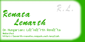 renata lenarth business card